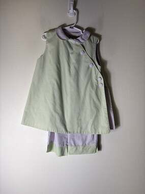Girls Vintage Amanda Remembered Purple&Green Check top&pants set Sz 6